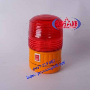 Đèn cảnh báo chạy bằng 4 pin có đế nam châm