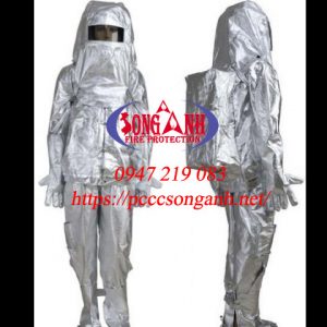 Bộ quần áo chống cháy 700độ C, có túi đựng bình thở sau lưng