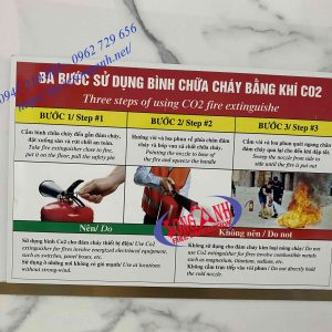 Bảng hướng dẫn sử dụng bình chữa cháy khí CO2